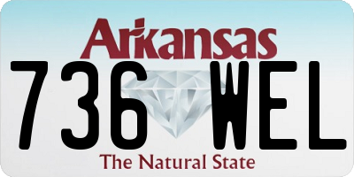 AR license plate 736WEL