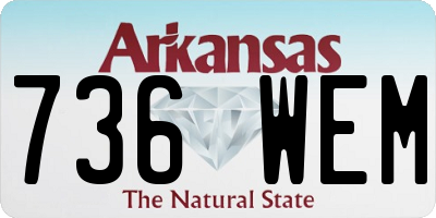 AR license plate 736WEM