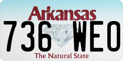 AR license plate 736WEO
