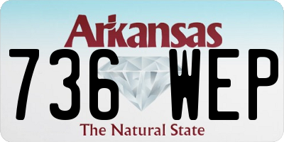 AR license plate 736WEP