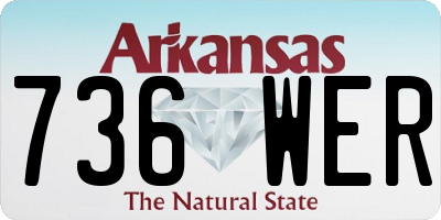 AR license plate 736WER