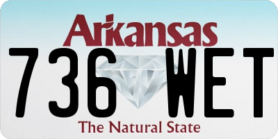 AR license plate 736WET