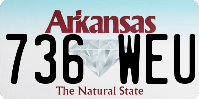 AR license plate 736WEU