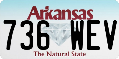 AR license plate 736WEV
