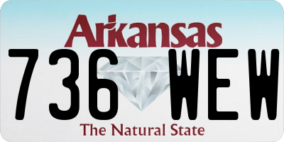 AR license plate 736WEW