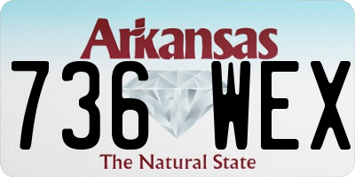 AR license plate 736WEX