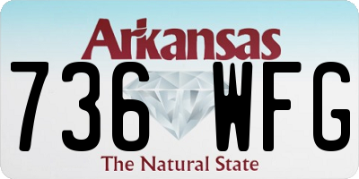 AR license plate 736WFG