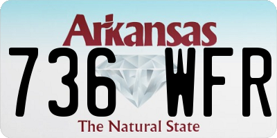 AR license plate 736WFR