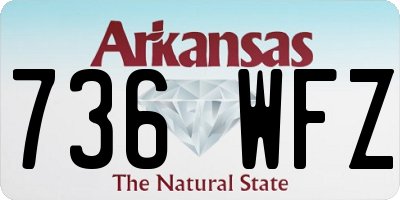AR license plate 736WFZ