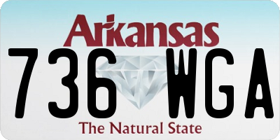 AR license plate 736WGA