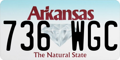 AR license plate 736WGC