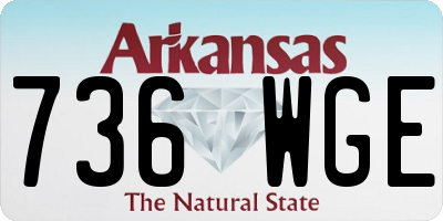 AR license plate 736WGE