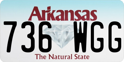 AR license plate 736WGG