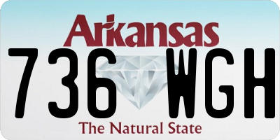 AR license plate 736WGH