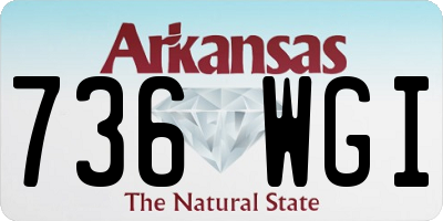 AR license plate 736WGI