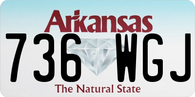 AR license plate 736WGJ