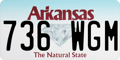 AR license plate 736WGM