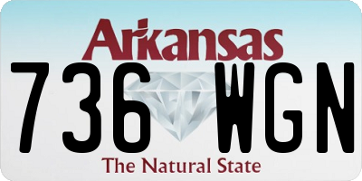 AR license plate 736WGN