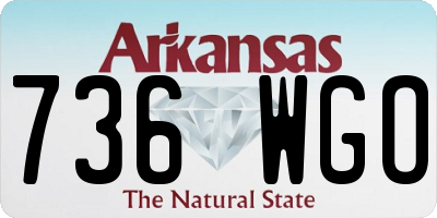 AR license plate 736WGO