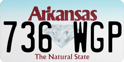 AR license plate 736WGP