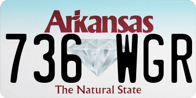 AR license plate 736WGR
