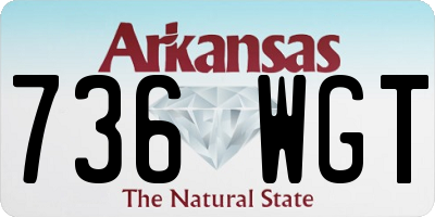 AR license plate 736WGT
