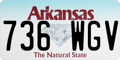 AR license plate 736WGV