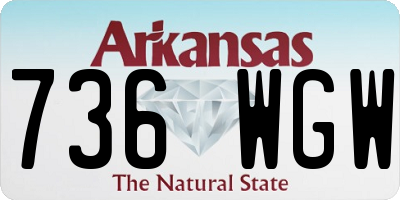 AR license plate 736WGW