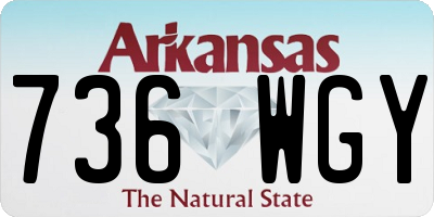 AR license plate 736WGY