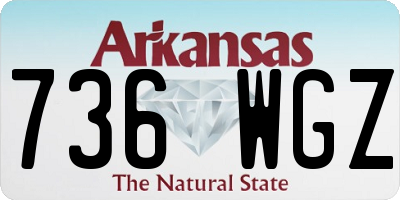 AR license plate 736WGZ