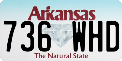 AR license plate 736WHD