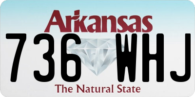 AR license plate 736WHJ