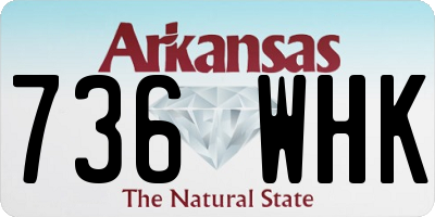 AR license plate 736WHK
