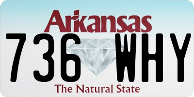AR license plate 736WHY
