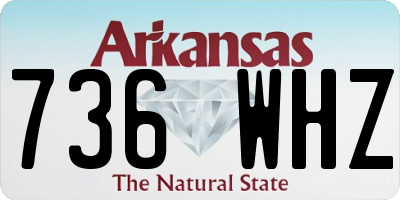 AR license plate 736WHZ