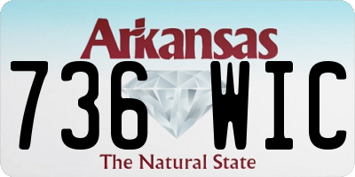 AR license plate 736WIC