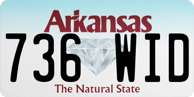 AR license plate 736WID