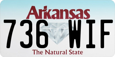 AR license plate 736WIF