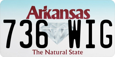 AR license plate 736WIG