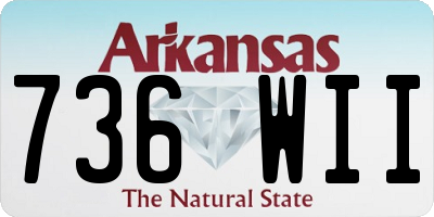 AR license plate 736WII