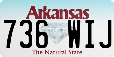 AR license plate 736WIJ
