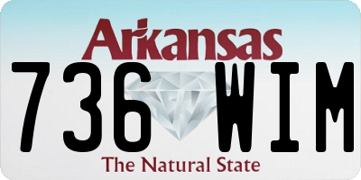 AR license plate 736WIM