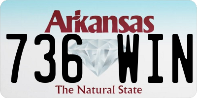 AR license plate 736WIN