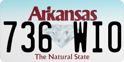 AR license plate 736WIO