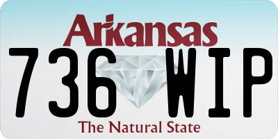 AR license plate 736WIP