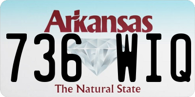AR license plate 736WIQ
