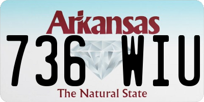 AR license plate 736WIU