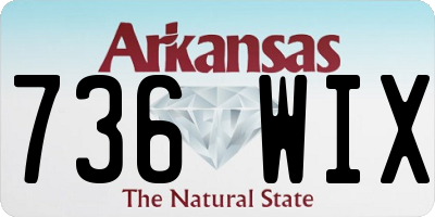 AR license plate 736WIX