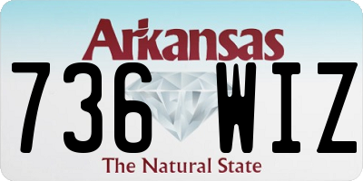 AR license plate 736WIZ