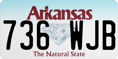 AR license plate 736WJB